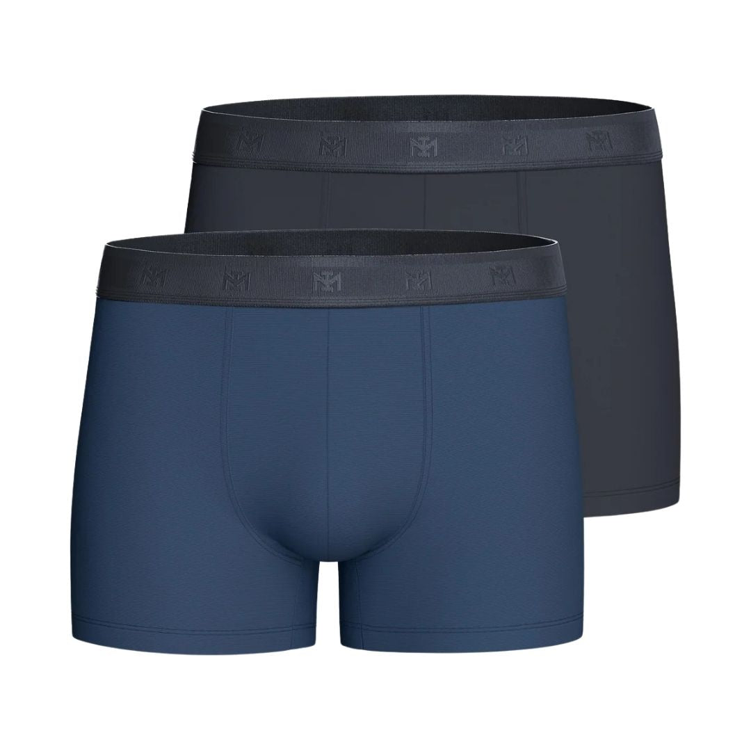 Impetus Plain Boxershorts (2-pack, Blue+Navy Blue)