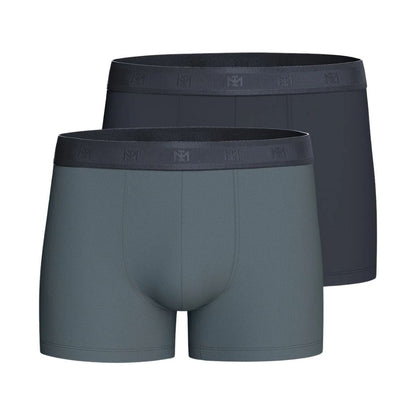 Impetus Plain Boxershorts (2-pack, Green+Navy Blue)