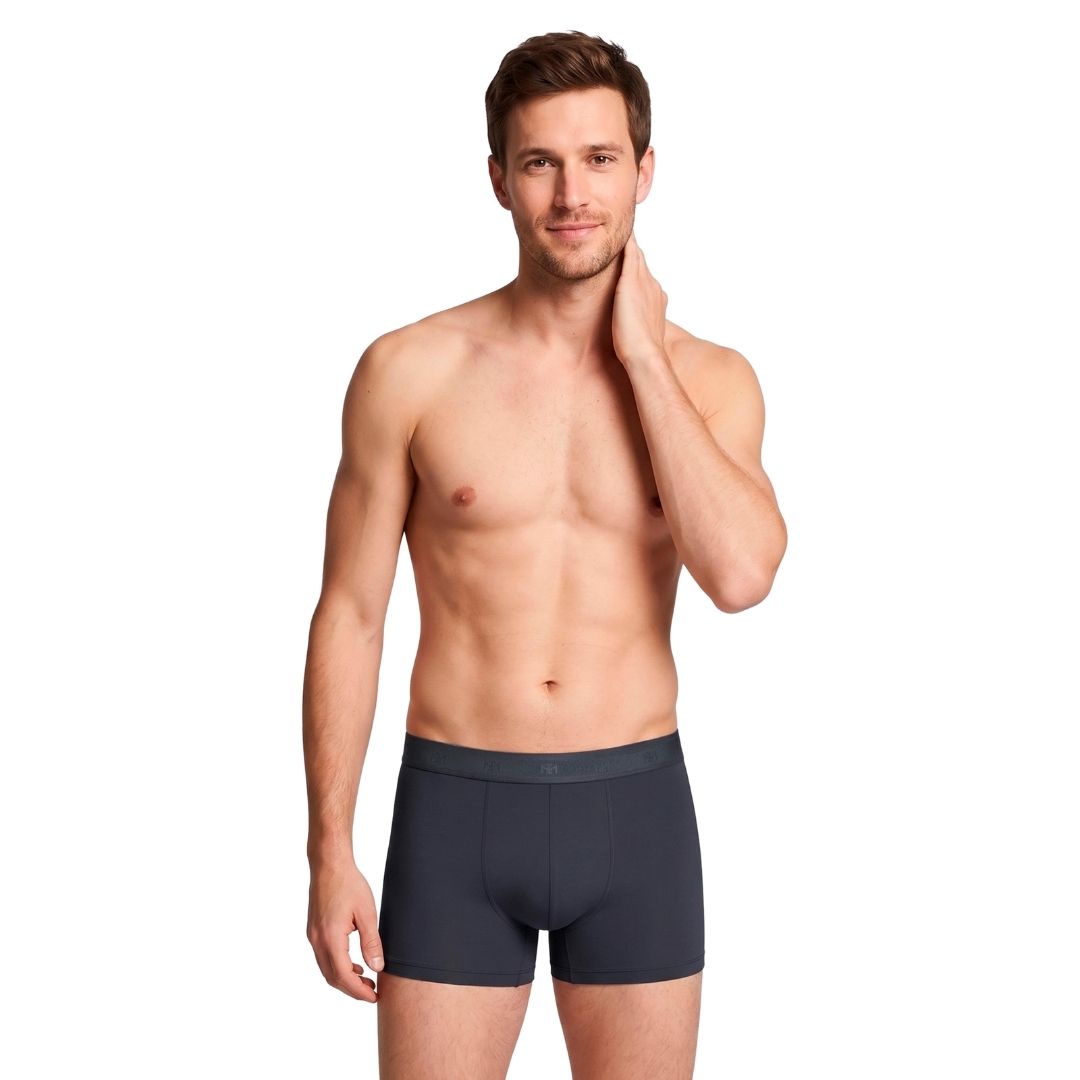 Impetus Plain Boxershorts (2-pack, Grey+Navy Blue)