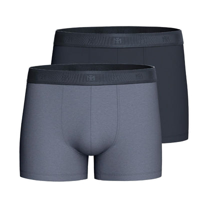 Impetus Plain Boxershorts (2-pack, Grey+Navy Blue)