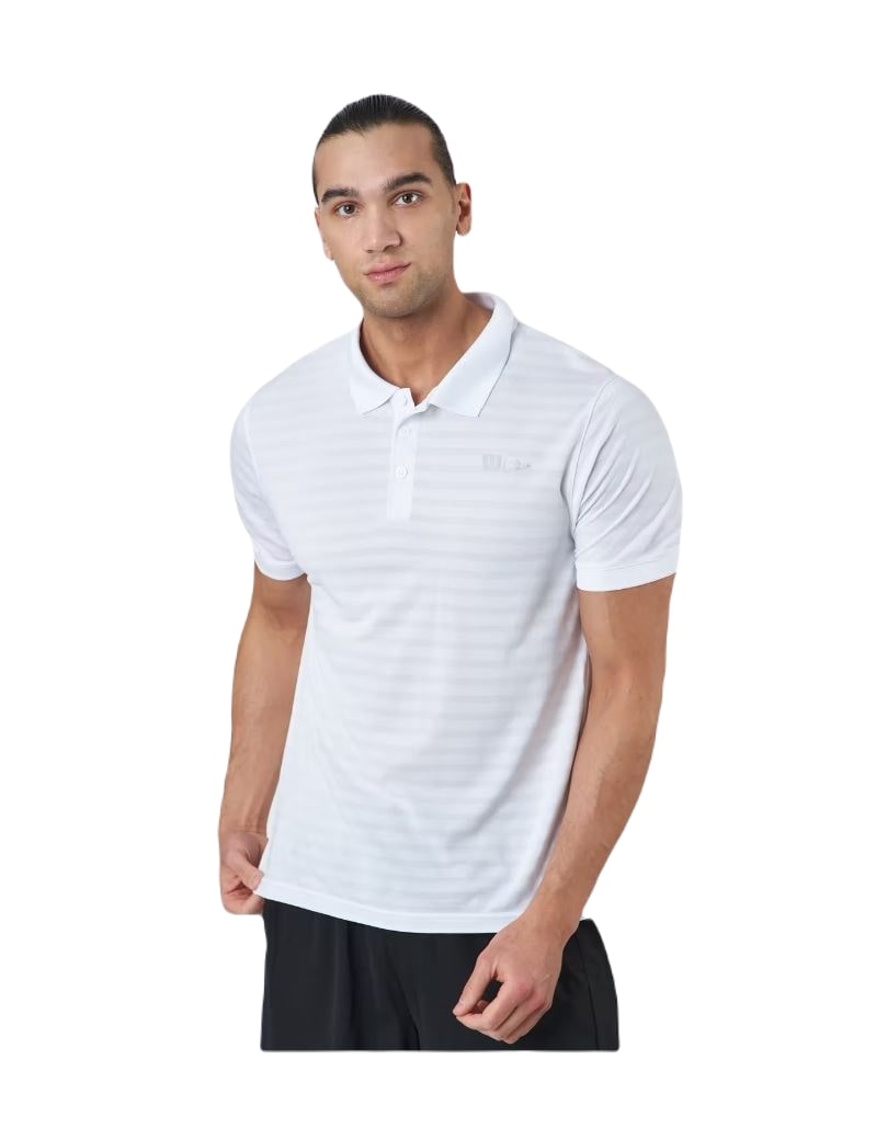 Wilson Bela Stripe Polo Ii (Vit) - Mypadellife.se