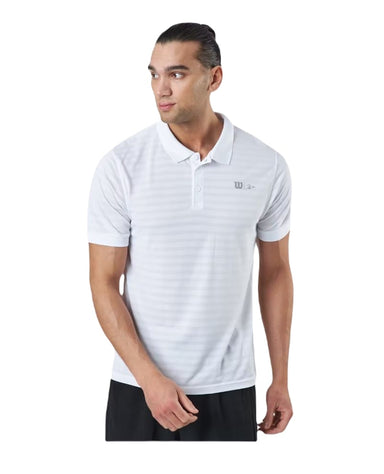 Wilson Bela Stripe Polo Ii (Vit) - Mypadellife.se