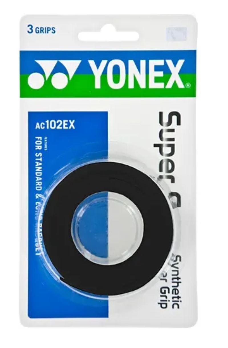 Yonex Dry Super Grap Overgrip (3-pack, svart)