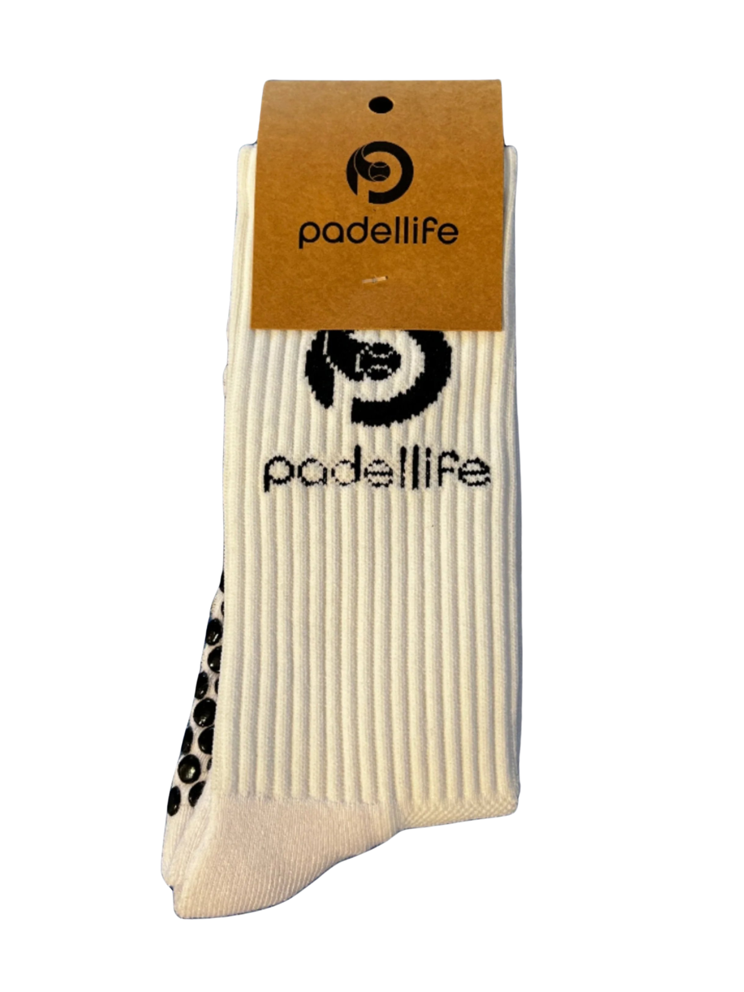 Padellife Gripsocks 2.0 (1 Par, Vit/Svart)