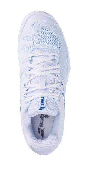 Babolat Sensa Women Padel Shoes (White/Cool Blue)