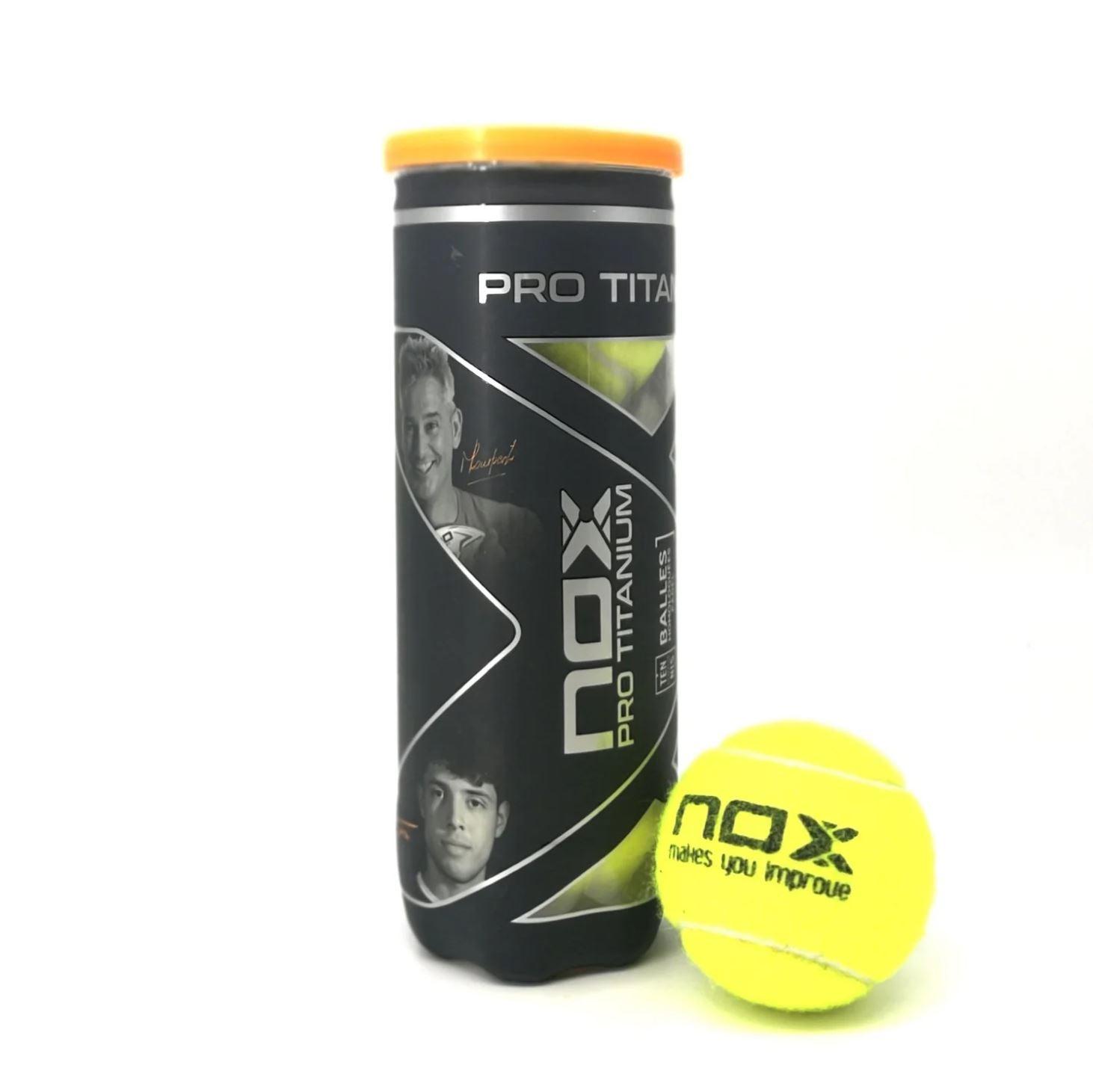 1 rör Nox Pro Titanium Padelbollar (3 st.)