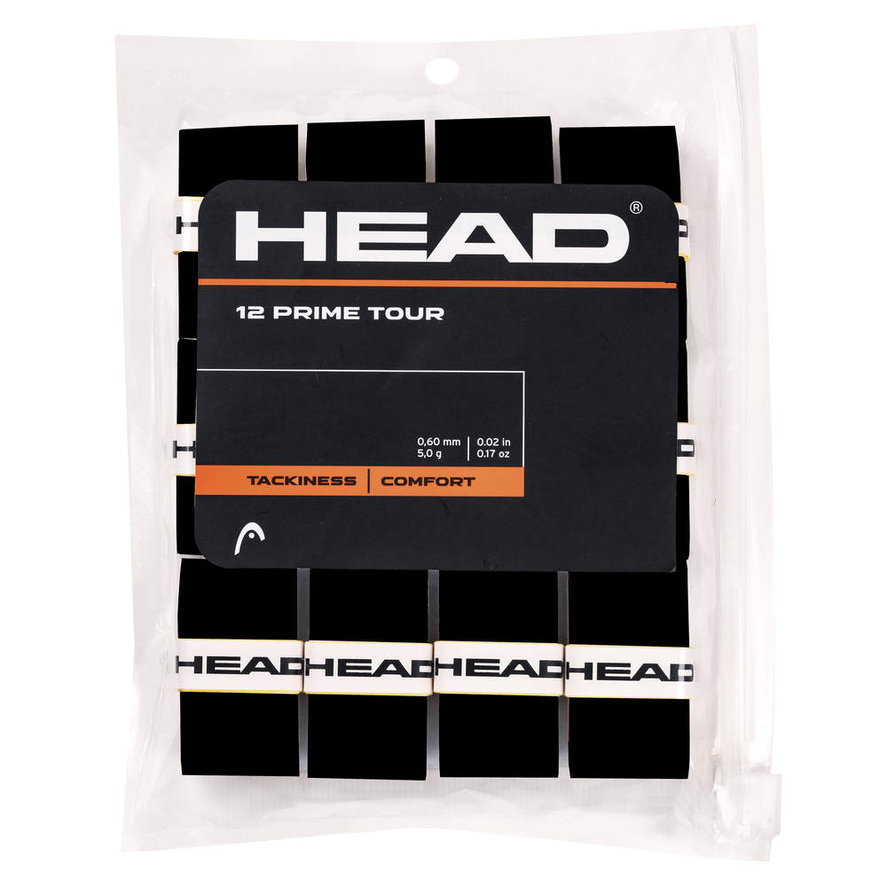 Head Prime Tour overgrip (12-pack, svart)