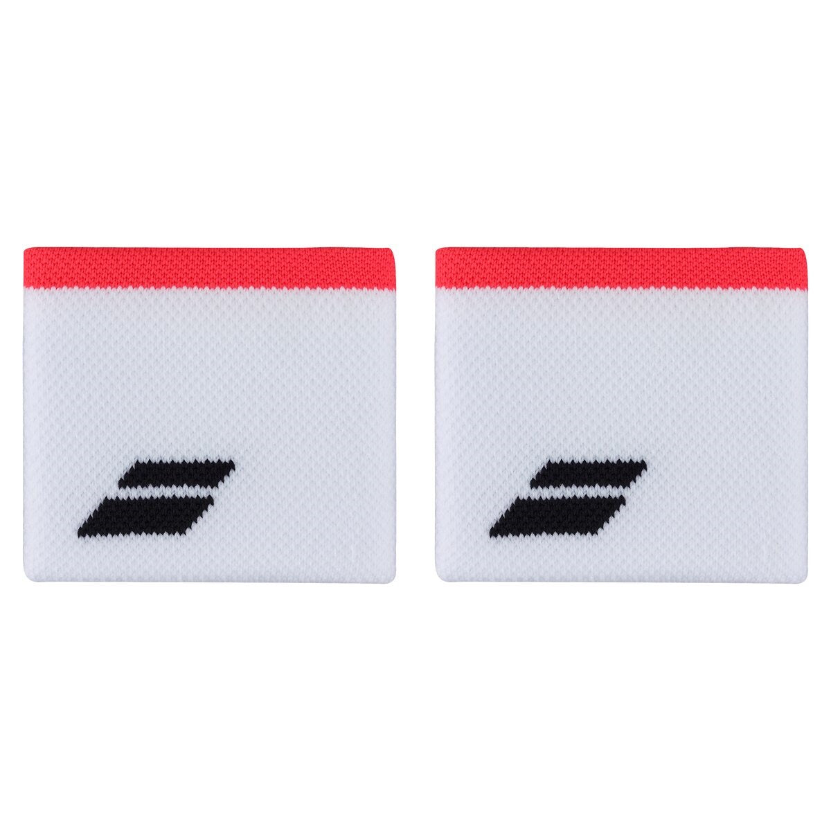 Babolat Logo Wristbands (2-pack, vit/strike röd)