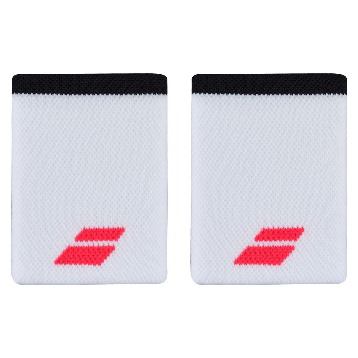 Babolat Logo Jumbo Wristbands (2-pack, Vit/Strike Röd)