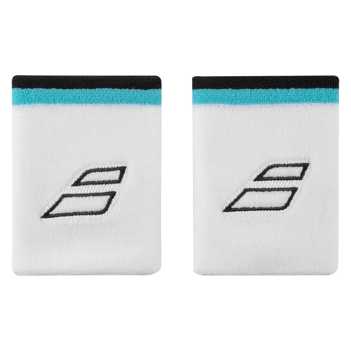 Babolat Terry Jumbo Wristbands (2-pack, Vit/Estate Blå)