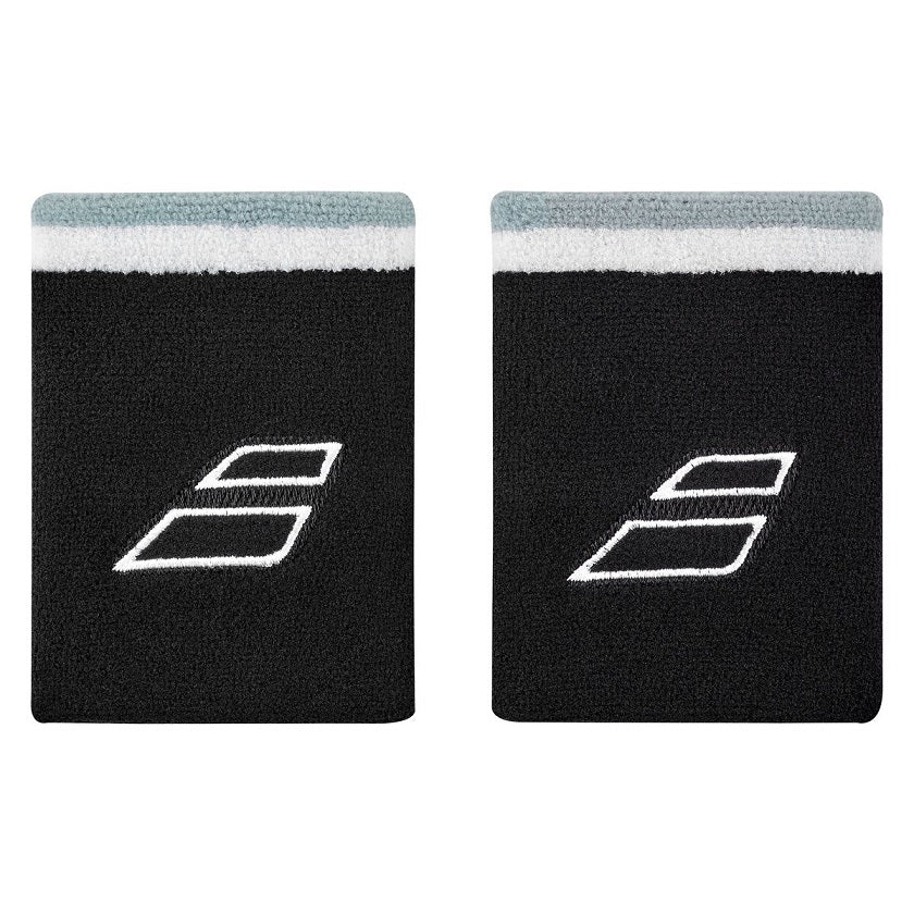 Babolat Terry Jumbo Wristbands (2-pack, Svart/Vit)