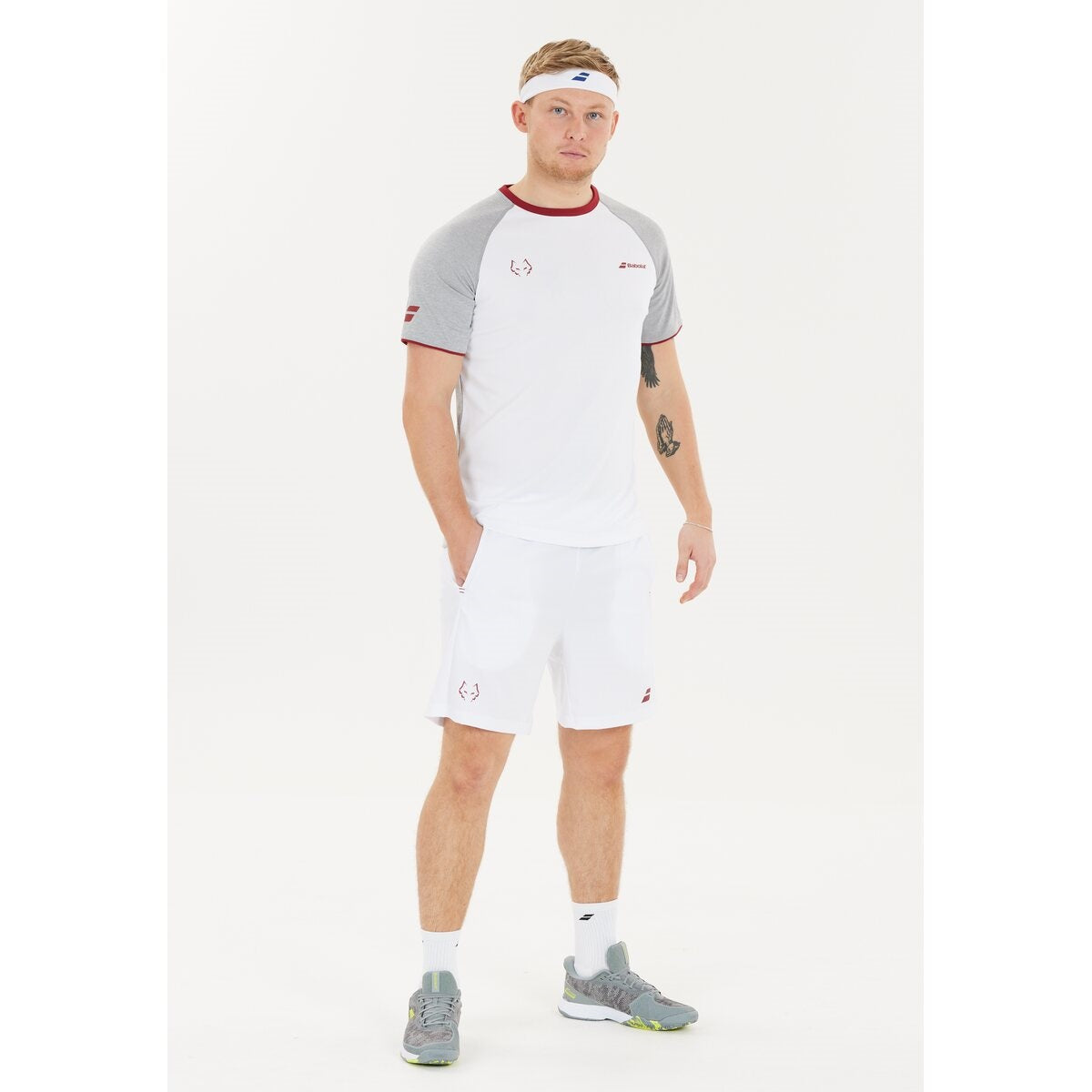 Babolat Crew Neck T-shirt Juan Lebron (Vit/Vit)