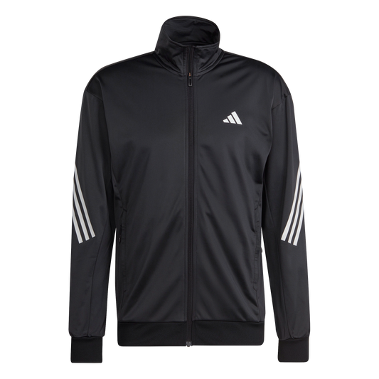 Adidas 3-Stripe Stickad jacka (svart)