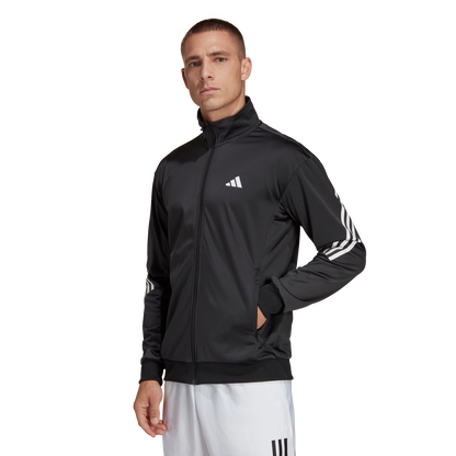 Adidas 3-Stripe Stickad jacka (svart)