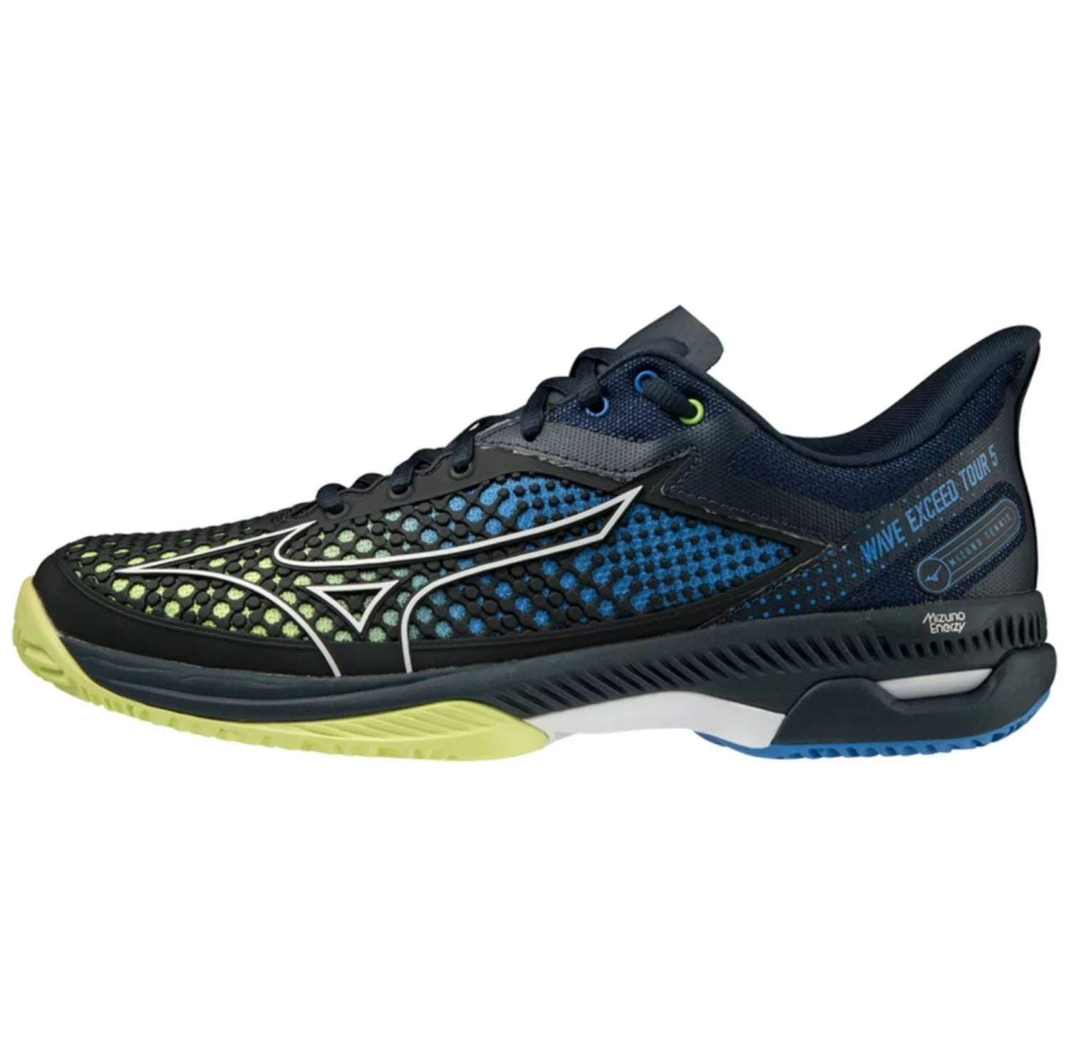 Mizuno Wave Exceed Tour 5 CC Mens Padelskor (Marinblå/Blå/Grön)