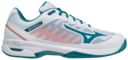 Mizuno Wave Exceed SL 2 (AC) Padelskor (Vit/Harborblue/Firecracker)