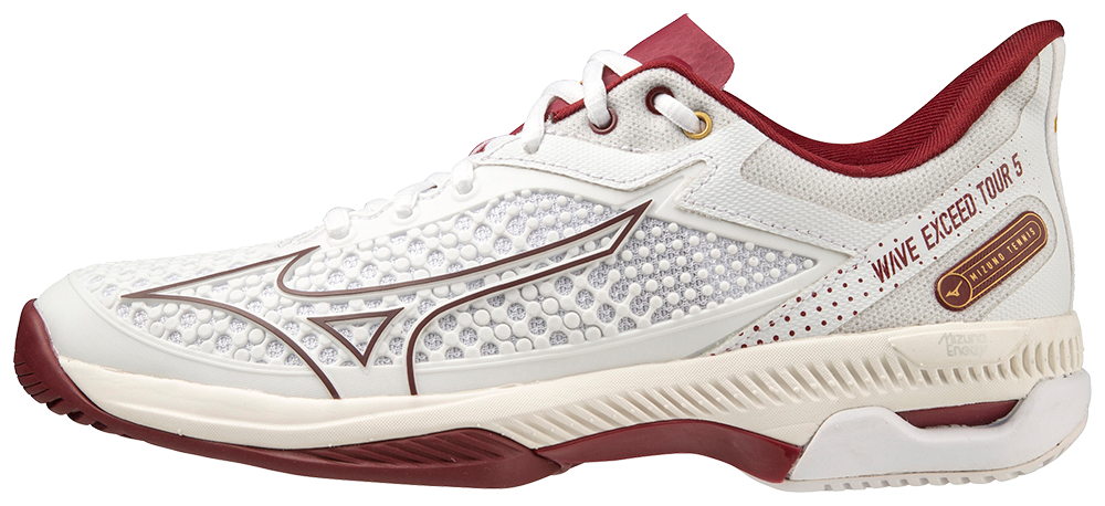 Mizuno Wave Exceed Tour 5 AC Women Padelskor (Vit/Cabernet/Papyrus)