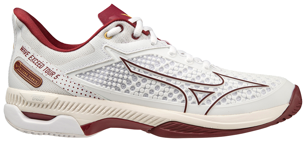 Mizuno Wave Exceed Tour 5 AC Women Padelskor (Vit/Cabernet/Papyrus)