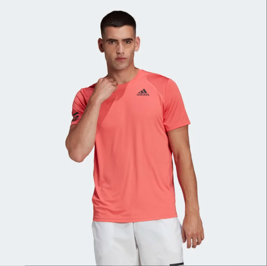 Adidas Club 3-stripe T-shirt (Rosa)