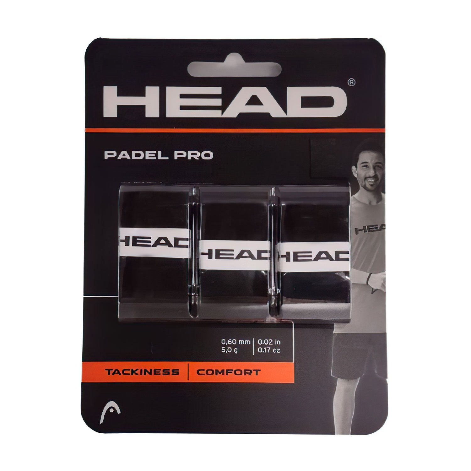 Head Padel Pro Overgrip (3-Pack, Svart)