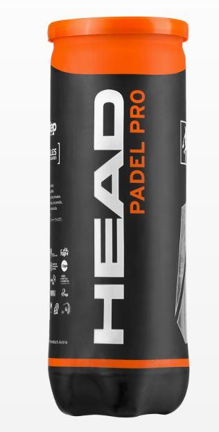 Head Padel Pro (rör med 3 st) Padelbollar