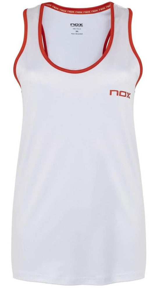 Nox Women's linne (Vit med Röd Loga)