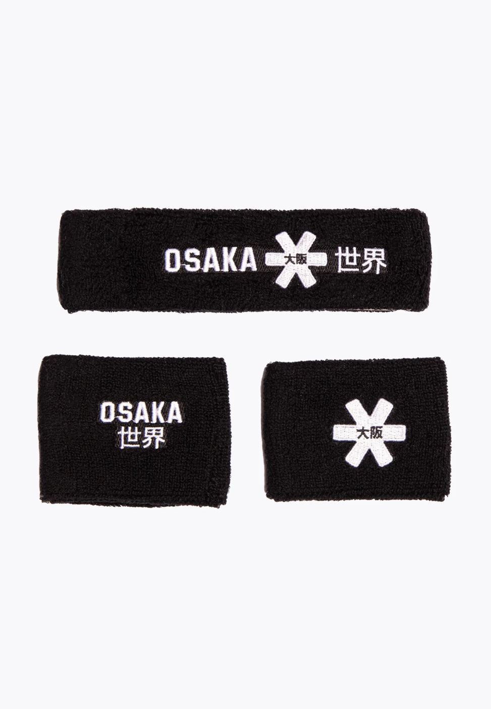 Osaka Sweatband Set (Svart)