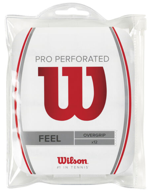 Wilson Pro Overgrip Perforerad (12-pack, Vit)