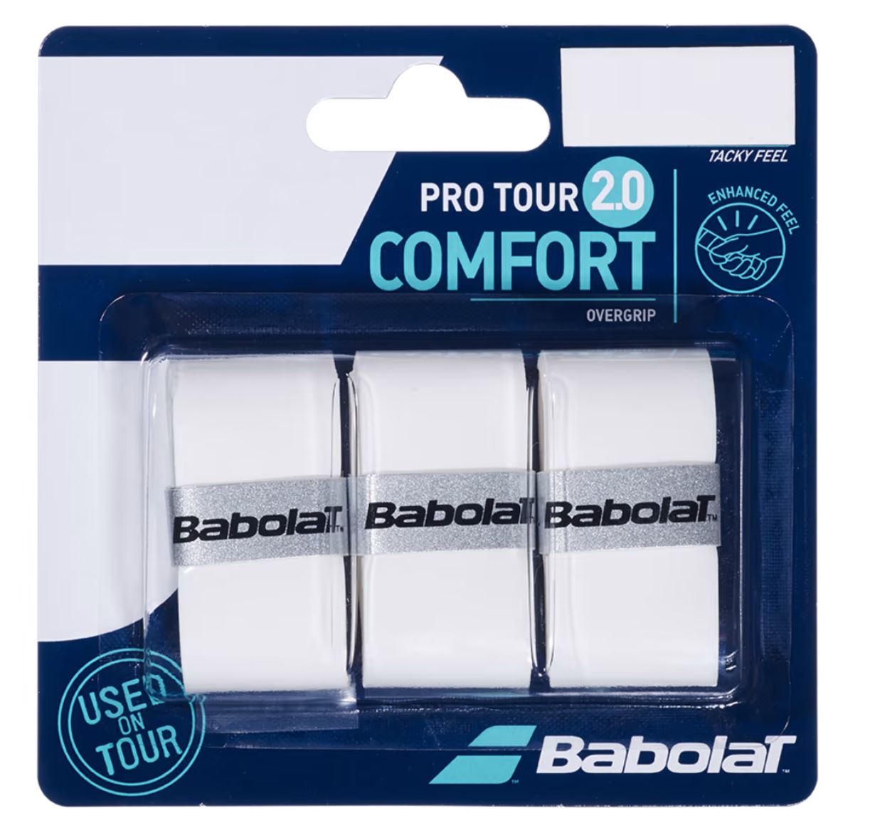 Babolat Pro Tour 2.0 Overgrip (3-pack, vit)