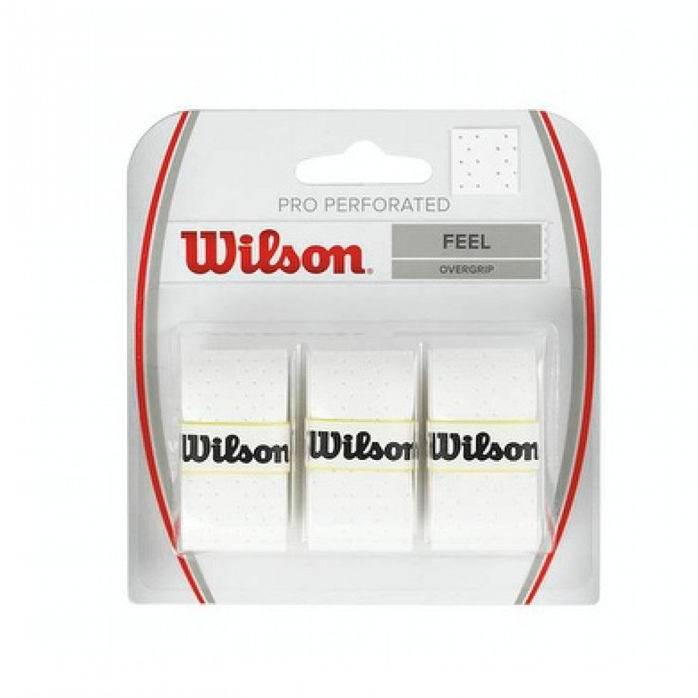 Wilson Pro Overgrip Perforerad (3-Pack, Vit)